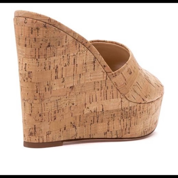 Veronica Beard Dali Cork Platform Wedge Mules - Picture 2 of 16